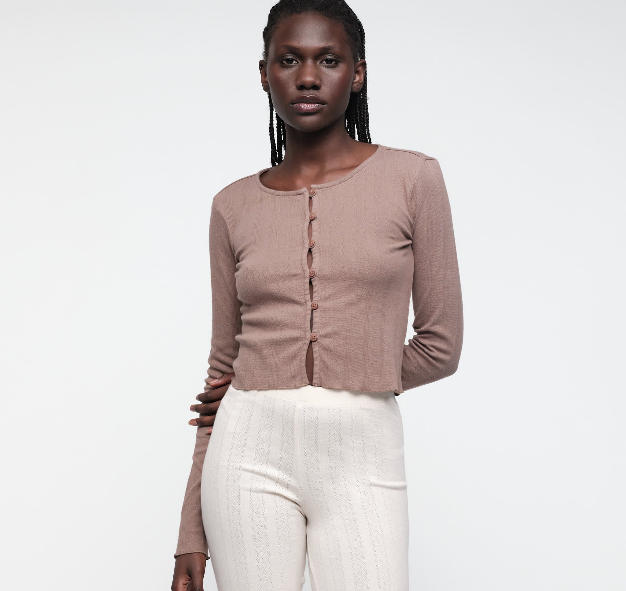 Pointelle Cardigan