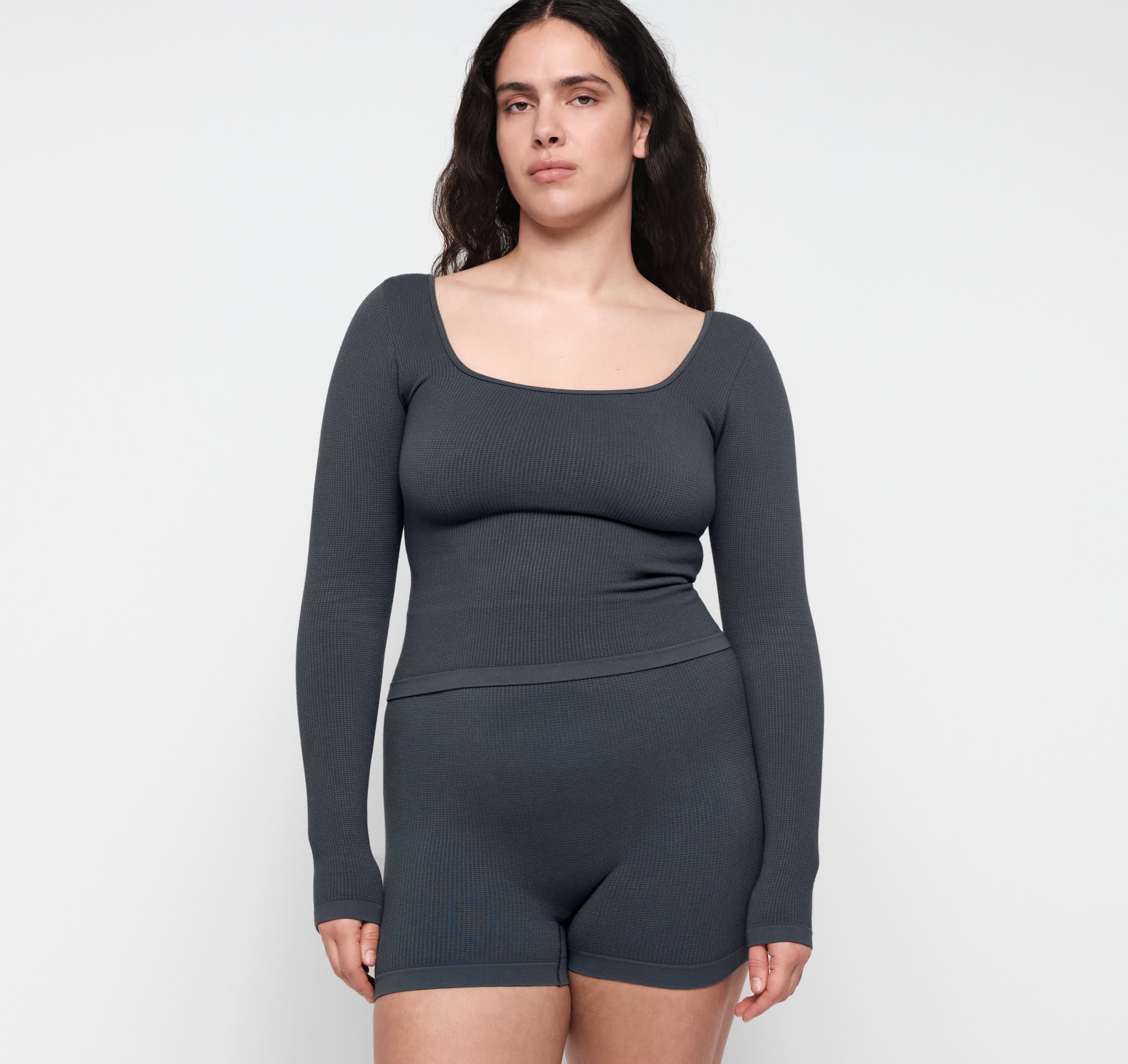 Seamless Waffle Long Sleeve Tee