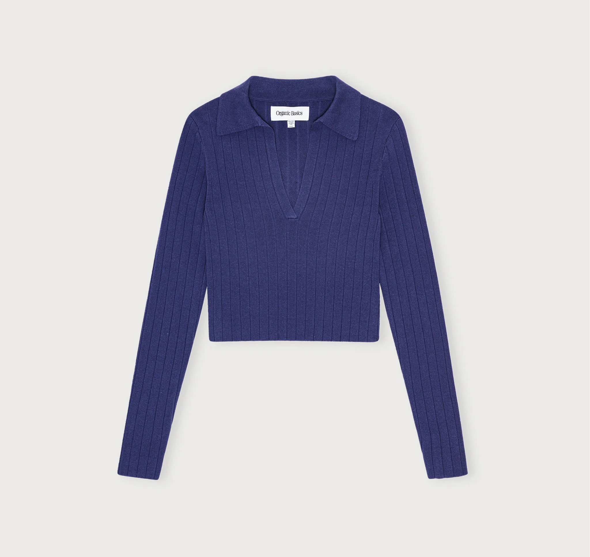 Soft Knit Rib V-Neck Polo